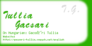 tullia gacsari business card